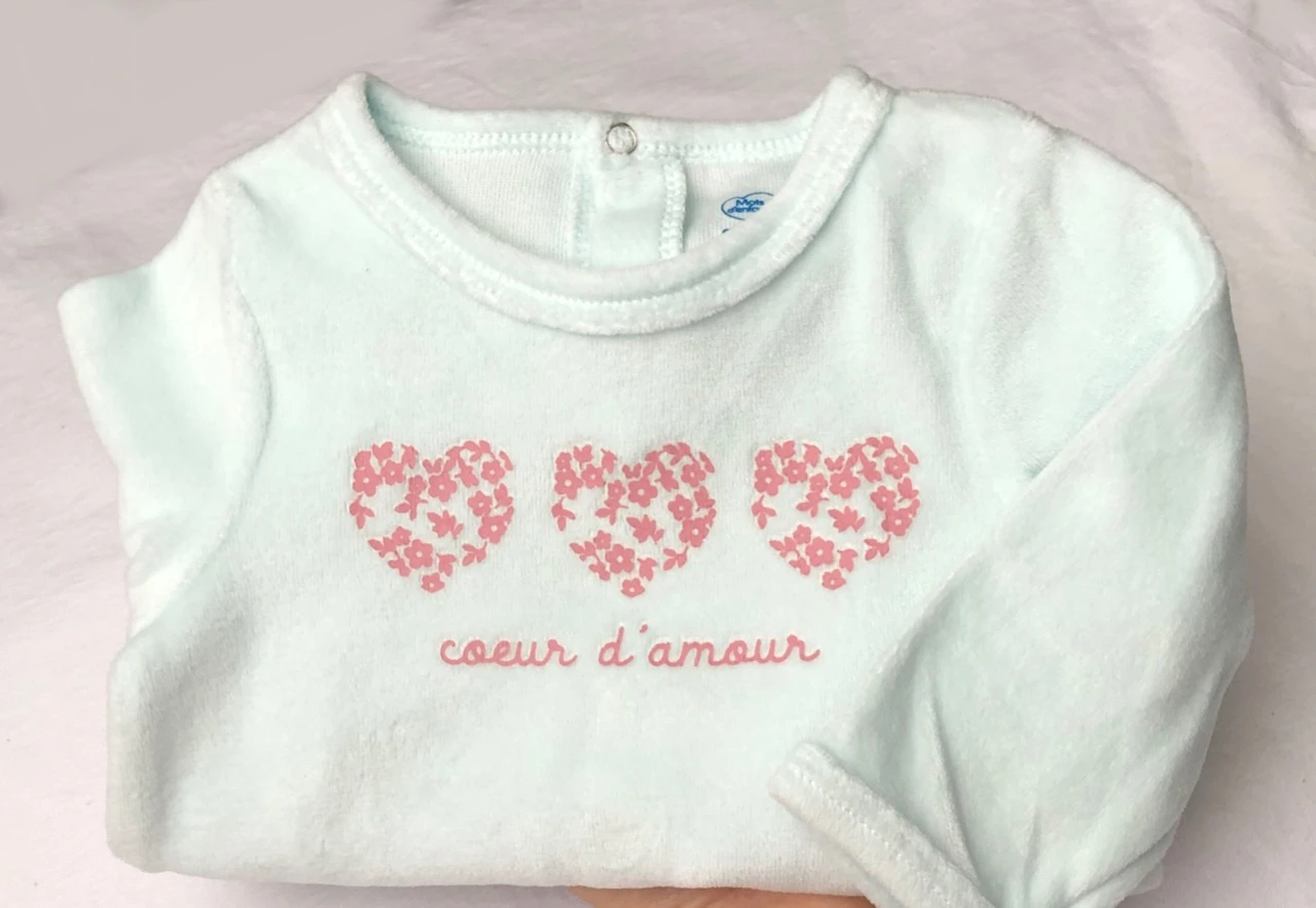 Pyjama velours Mots d’enfants 6 mois
